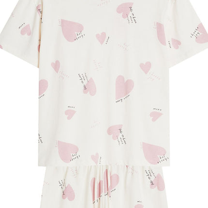 Women's Pyjama Set Round Neck Short Sleeve Loose Fit Cozy Lounge Wear - Très Elite
