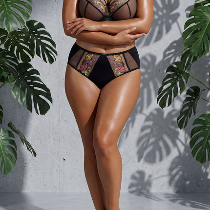 Gorsenia Lingerie Brazilian Style Panties with Lace Trim and Comfort F