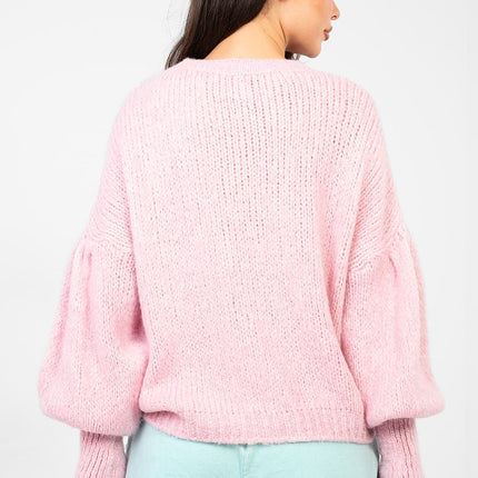 Casual Womens Acrylic Blend Pullover Sweater Regular Length No Fastening 224365 - Très Elite