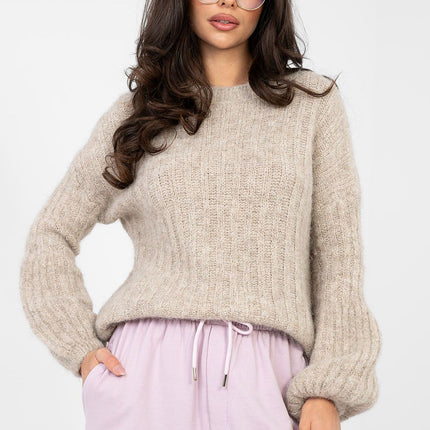 Jumper 224368 Womens Loose Fit Casual Long Sleeve Round Neck Sweater - Très Elite