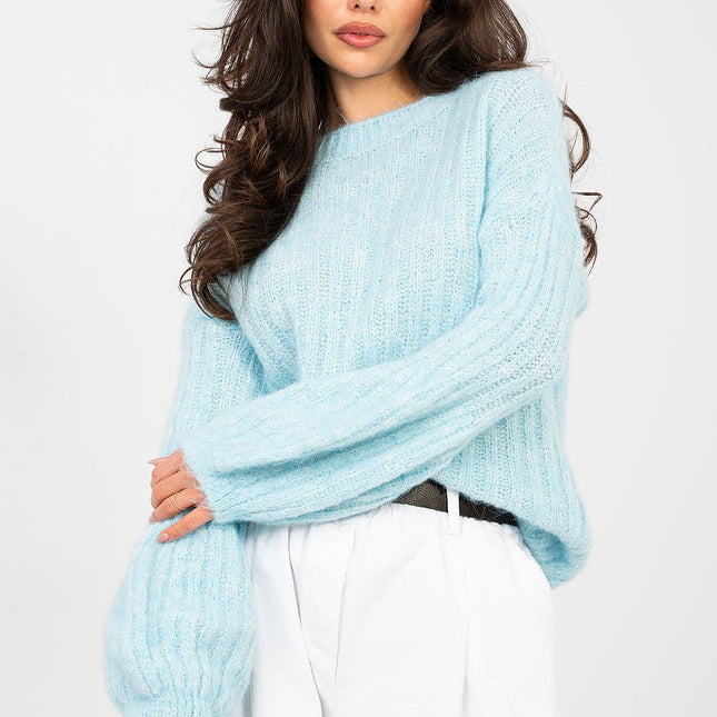 Elegant Casual Womens Jumper Sweater Model 224369 Crew Neck Long Sleeve - Très Elite