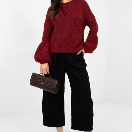 Elegant Womens Jumper 224370 Casual Knit Sweater With Long Sleeves Round Neck - Très Elite