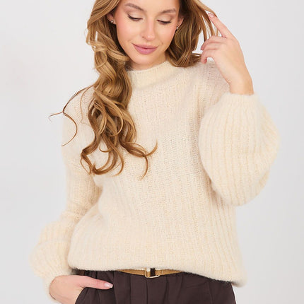 Womens Round Neck Knit Sweater Loose Fit Long Sleeve Jumper 224371 - Très Elite