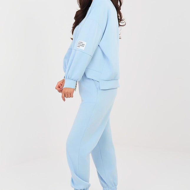 Casual Tracksuit Set With Long Sleeve Round Neck Sweatshirt For Everyday Wear - Très Elite