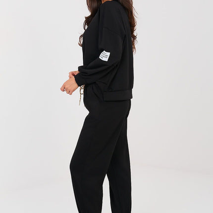 Cozy Casual Sweat Suit Set With Long Sleeve Top For Everyday Wear - Très Elite