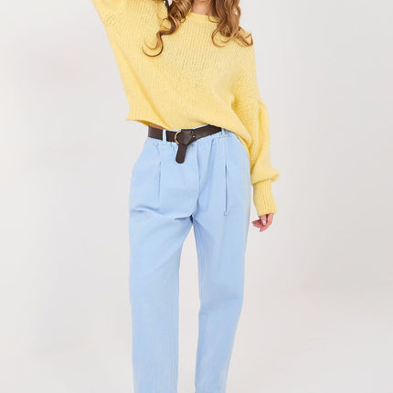 Corduroy Trousers Carrot Fit Model 224381 For Everyday Workwear And Urban Style - Très Elite