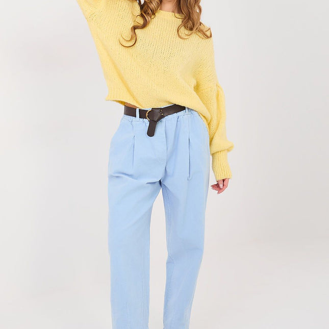 Corduroy Trousers Carrot Fit Model 224381 For Everyday Workwear And Urban Style - Très Elite