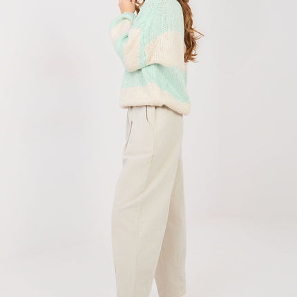 Corduroy Carrot Trousers Model 224386 For Everyday And Work Wear - Très Elite