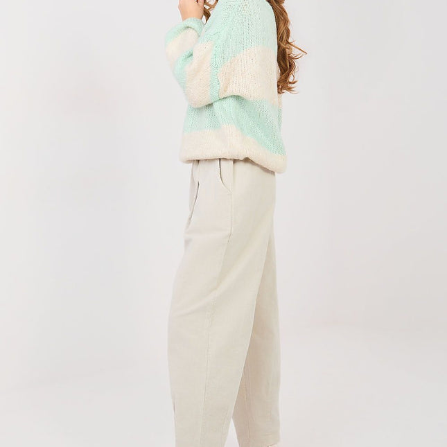 Corduroy Carrot Trousers Model 224386 For Everyday And Work Wear - Très Elite