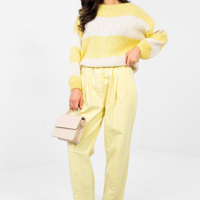 Womens Oversized Striped Sweater Jumper 224389 Relaxed Fit - Très Elite