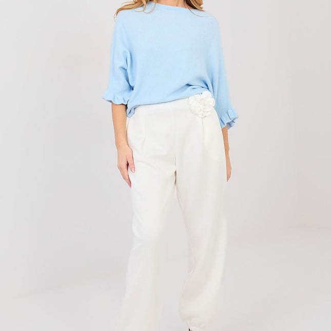 Elegant Tracksuit Trousers Jogger Pants With Ribbed Cuffs For Modern Silhouette - Très Elite