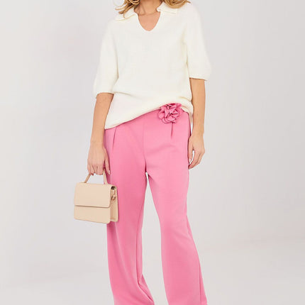 Elegant Tracksuit Trousers Jogger Style Model 224398 With Cuffed Legs - Très Elite