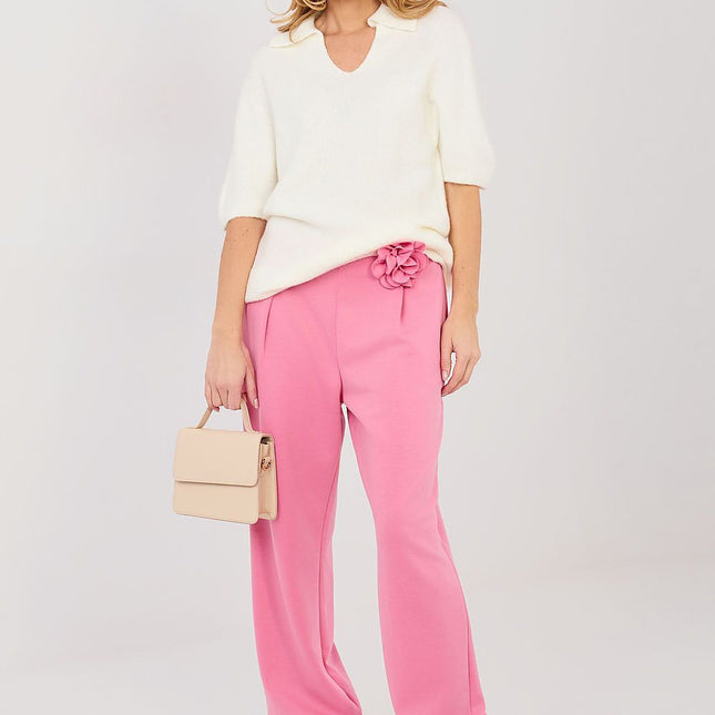 Elegant Tracksuit Trousers Jogger Style Model 224398 With Cuffed Legs - Très Elite