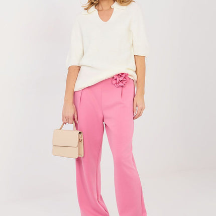 Elegant Tracksuit Trousers Jogger Style Model 224398 With Cuffed Legs - Très Elite