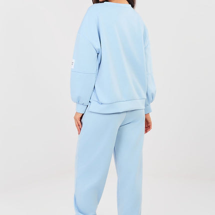 Casual Tracksuit Set With Long Sleeve Round Neck Sweatshirt For Everyday Wear - Très Elite