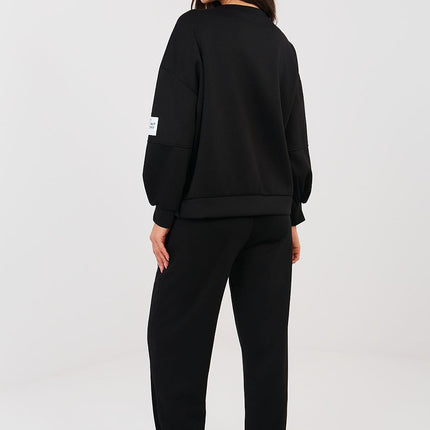Cozy Casual Sweat Suit Set With Long Sleeve Top For Everyday Wear - Très Elite