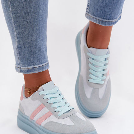 Womens Eco Suede Platform Sneakers With Two Straps And Foam Insole - Très Elite