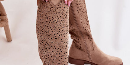 Step in Style Open-Work Professional Boots with Comfort Insoles
