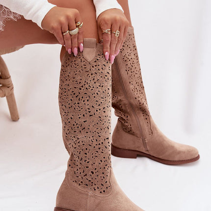 Step in Style Open-Work Professional Boots with Comfort Insoles