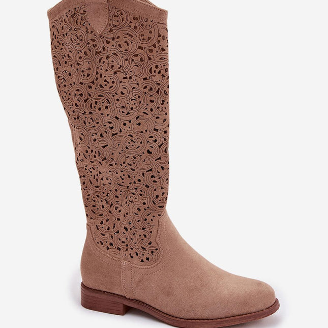 Step in Style Open-Work Professional Boots with Comfort Insoles