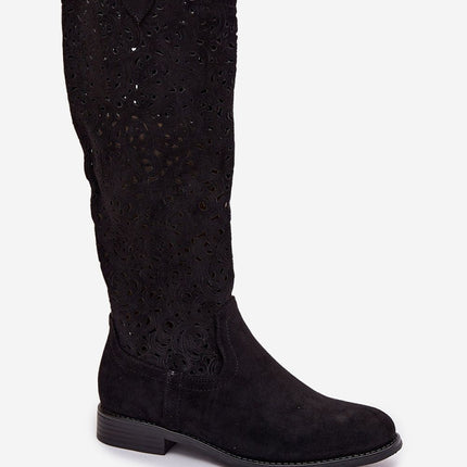 Step in Style Open-Work Professional Boots with Comfort Insoles