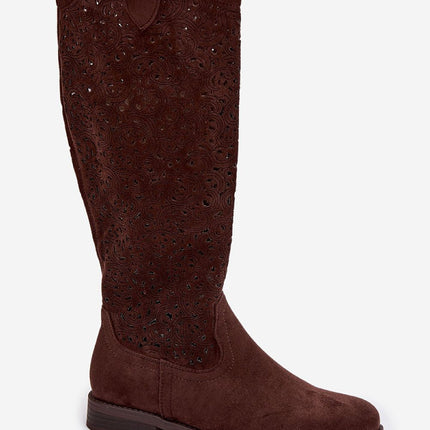 Step in Style Open-Work Professional Boots with Comfort Insoles