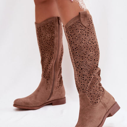Step in Style Open-Work Professional Boots with Comfort Insoles