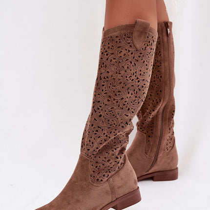 Step in Style Open-Work Professional Boots with Comfort Insoles
