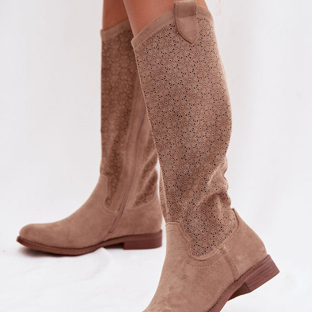 Step in Style Open-Work Professional Boots with Breathable Design
