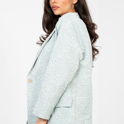 Rue Paris Women's Professional Tailored Jacket with Pockets and Lining