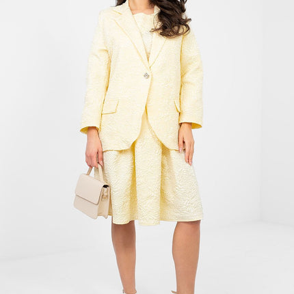Rue Paris Women's Professional Tailored Jacket with Pockets and Lining