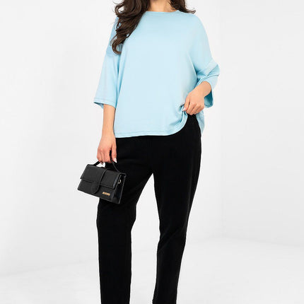 Rue Paris Elegant Professional Blouse with Long Sleeves and Soft Fabri