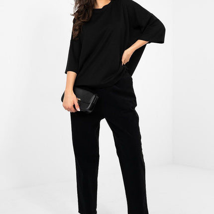 Rue Paris Elegant Professional Blouse with Long Sleeves and Soft Fabri