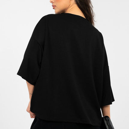 Rue Paris Elegant Professional Blouse with Long Sleeves and Soft Fabri