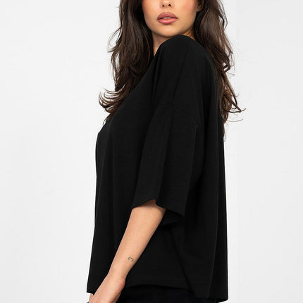 Rue Paris Elegant Professional Blouse with Long Sleeves and Soft Fabri