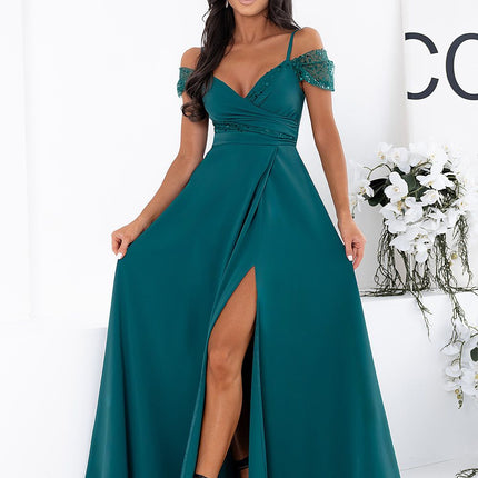 With You Elegant Long Dress with Sleeves and Pockets - Professional St