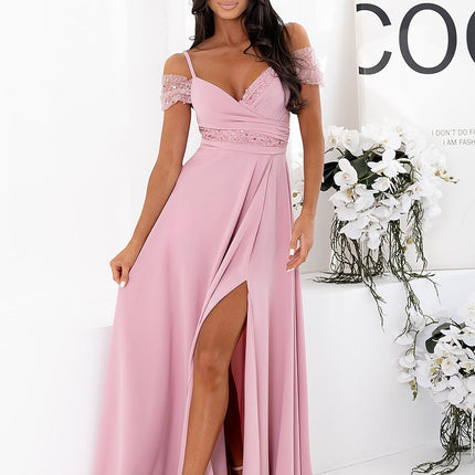 With You Elegant Long Dress with Sleeves and Pockets - Professional St