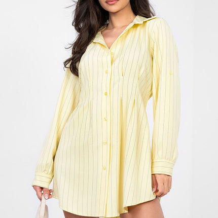 Rue Paris Elegant Daydress with Pockets and Short Sleeves