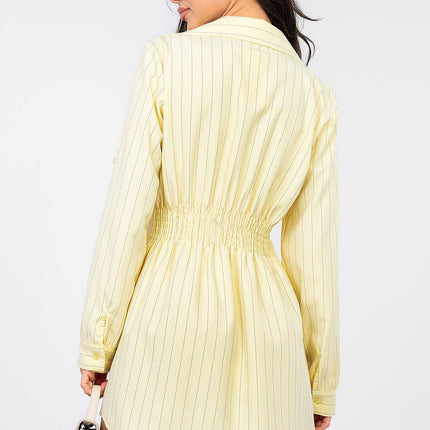 Rue Paris Elegant Daydress with Pockets and Short Sleeves