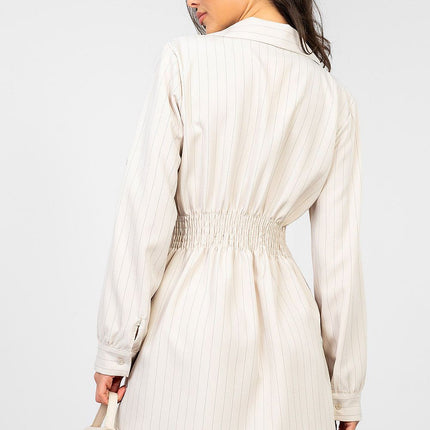 Rue Paris Elegant Daydress with Pockets and Short Sleeves