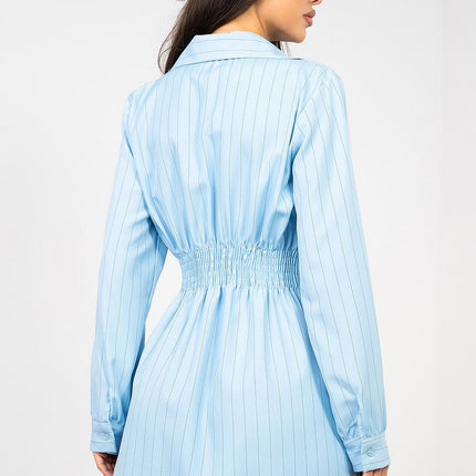 Rue Paris Elegant Daydress with Pockets and Short Sleeves