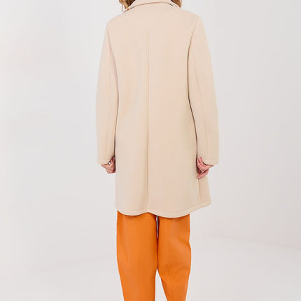 Rue Paris Professional Longline Coat with Pockets and Belted Waist