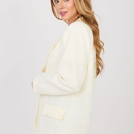 Rue Paris Women's Professional Tailored Jacket with Pockets and Lining