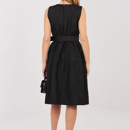 Rue Paris Elegant Cocktail Dress with Sleeveless Design & Flowy Skirt