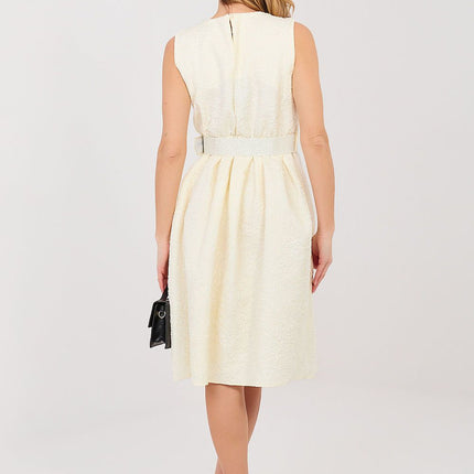 Rue Paris Elegant Cocktail Dress with Sleeveless Design & Flowy Skirt
