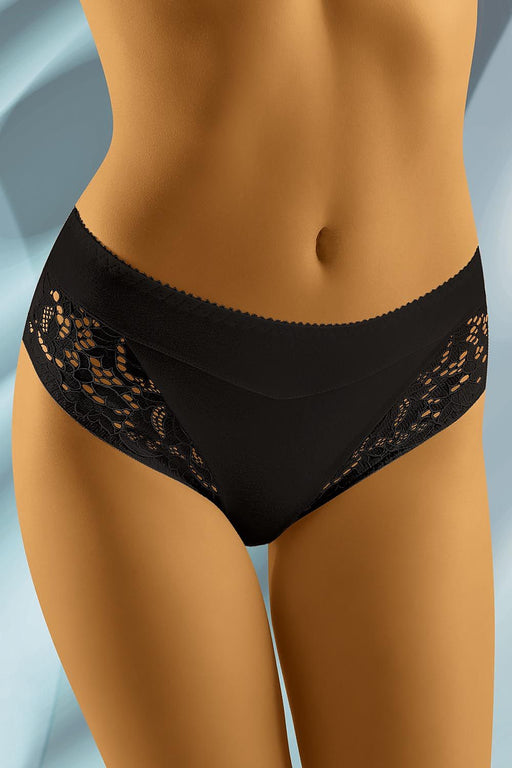 Lace-Trimmed Cotton Hip-Slimming Panties - Wolbar Collection 49471