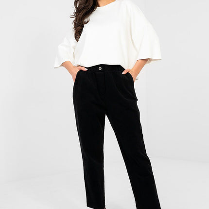 Italy Moda Professional Corduroy Trousers with Stretch and Comfort Fit