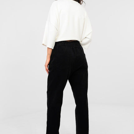 Italy Moda Professional Corduroy Trousers with Stretch and Comfort Fit