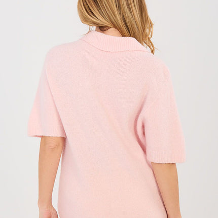 Italy Moda Professional Short Sleeve Sweater - Lightweight & Stylish