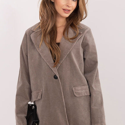 Rue Paris Women's Professional Tailored Jacket with Pockets & Lining